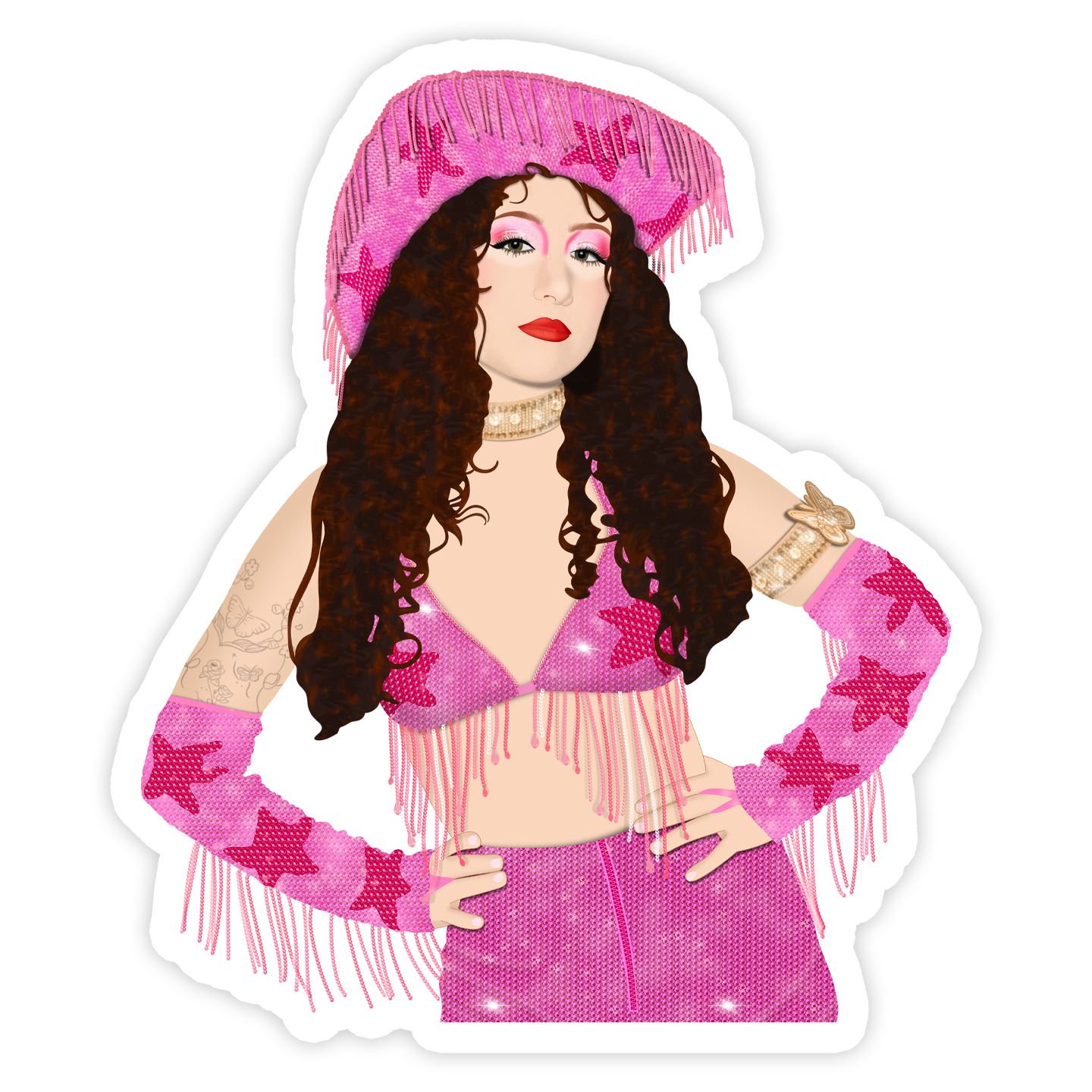 Chappell Roan Pink Pony Club Sticker – Pink Flamingo Party Co