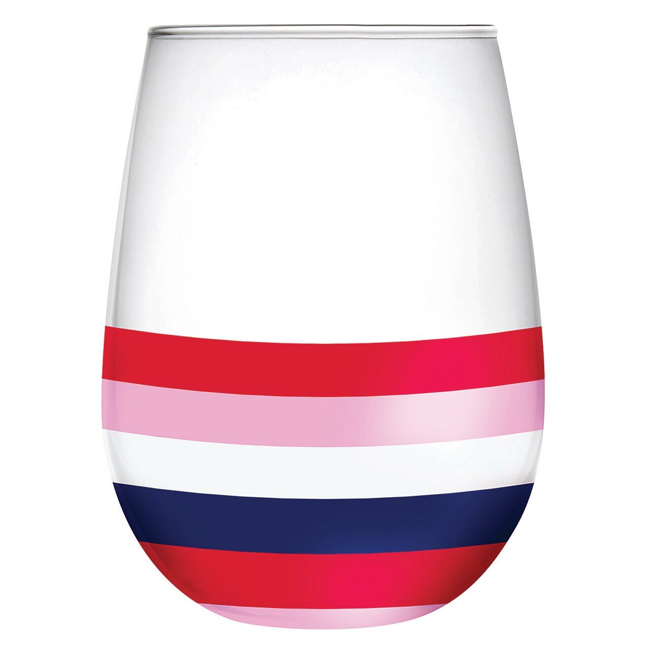 Patriotic Stripes Wine Glass – Pink Flamingo Party Co