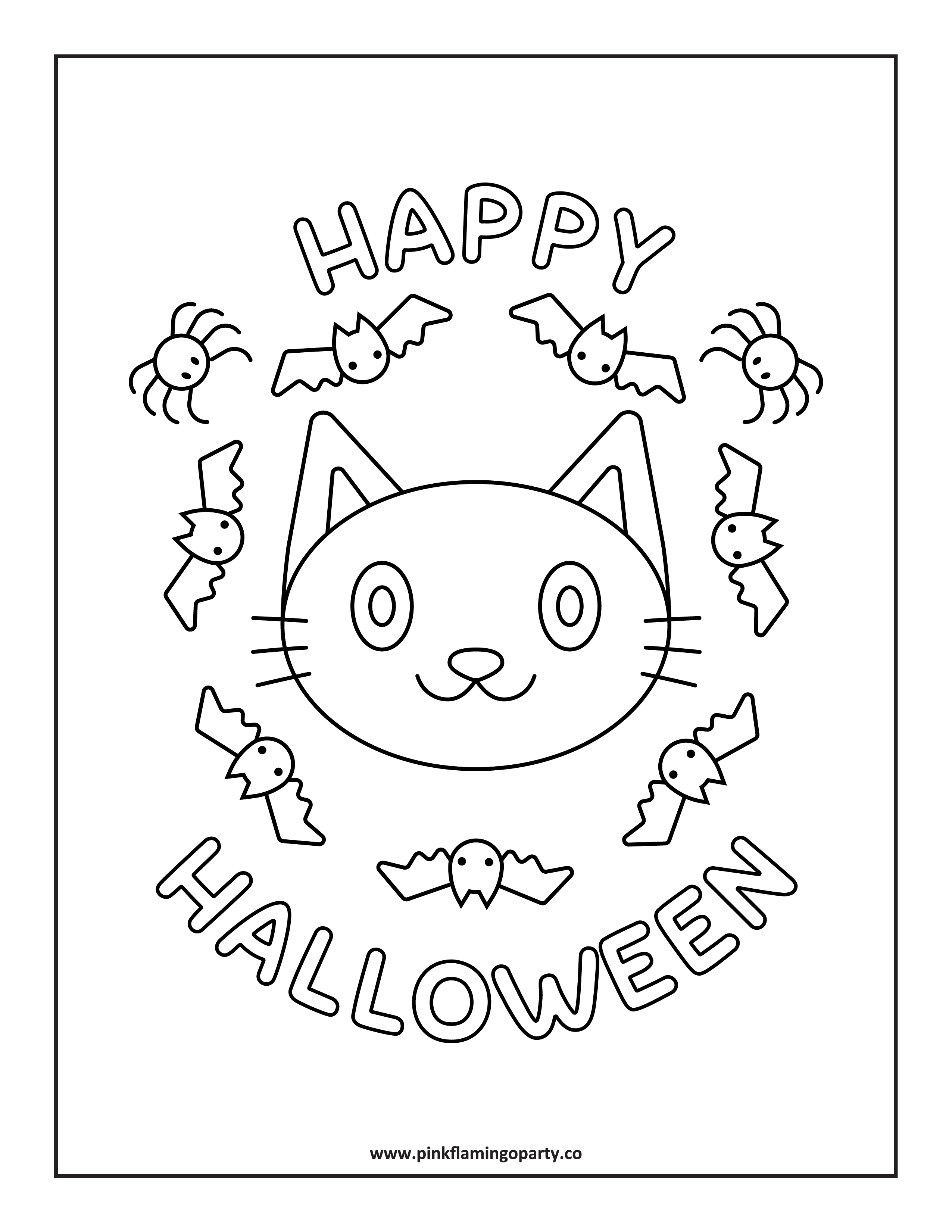 halloween cat coloring