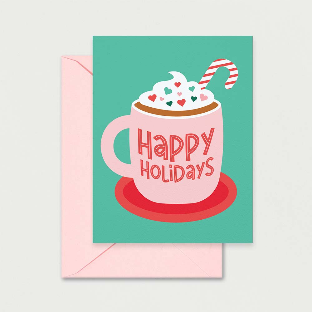 Happy Holidays Cocoa Greeting Card