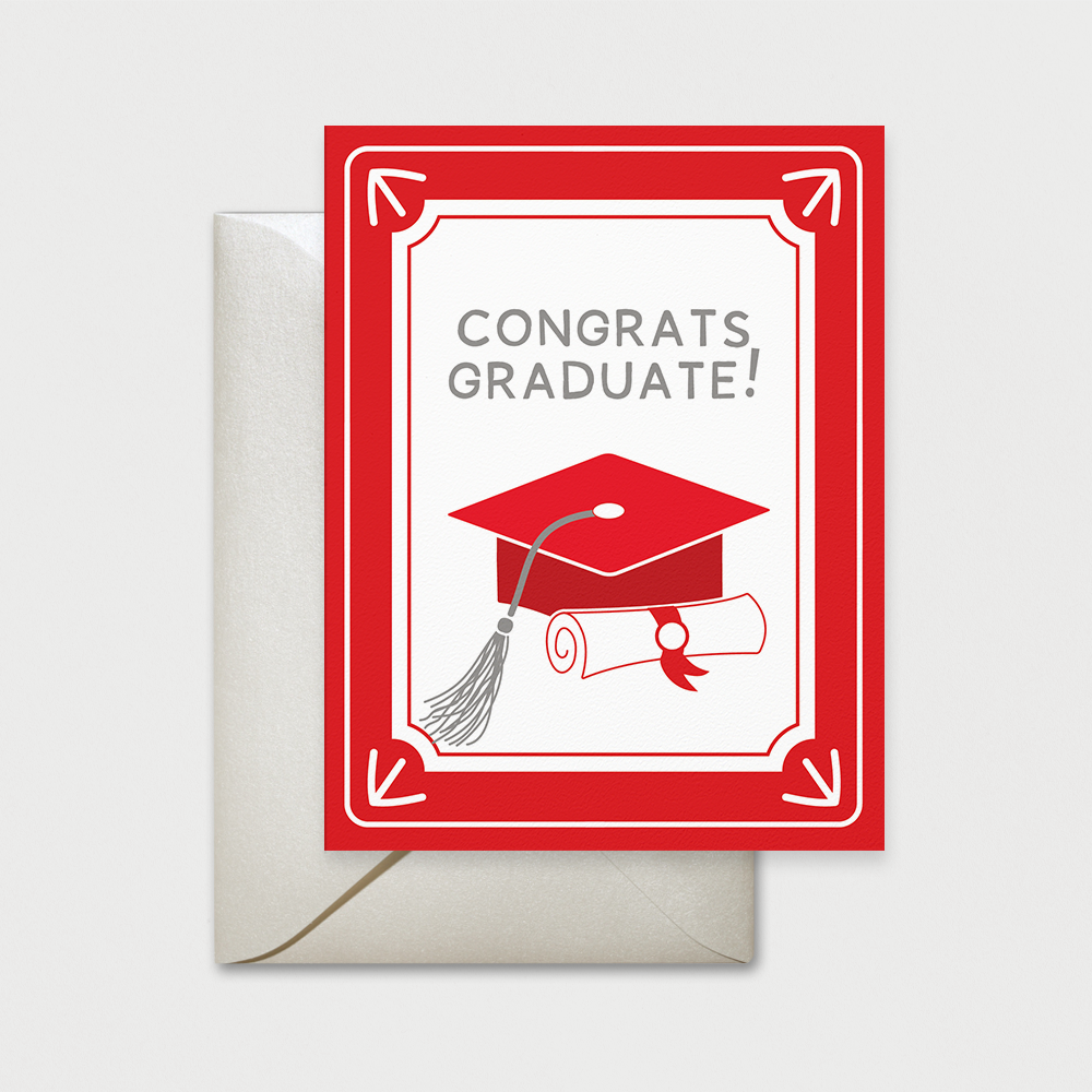 Congrats, Graduate Graduation Card – Pink Flamingo Party Co.