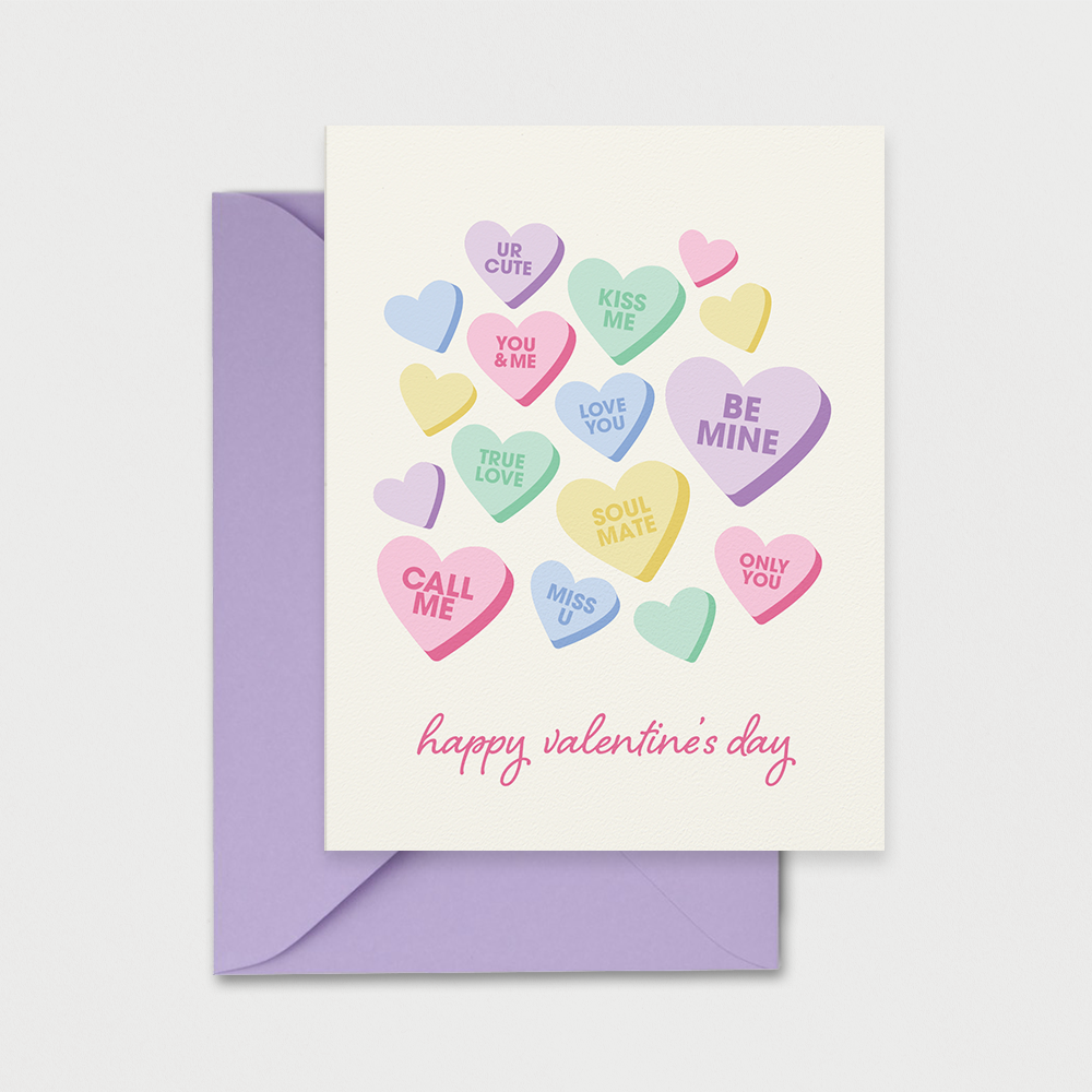 Conversation Hearts Card