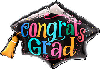 Congratulations Grad Multicolored Balloon