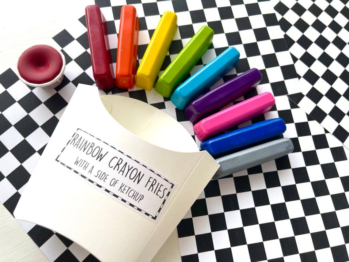 Rainbow Crayon Fries – Pink Flamingo Party Co.