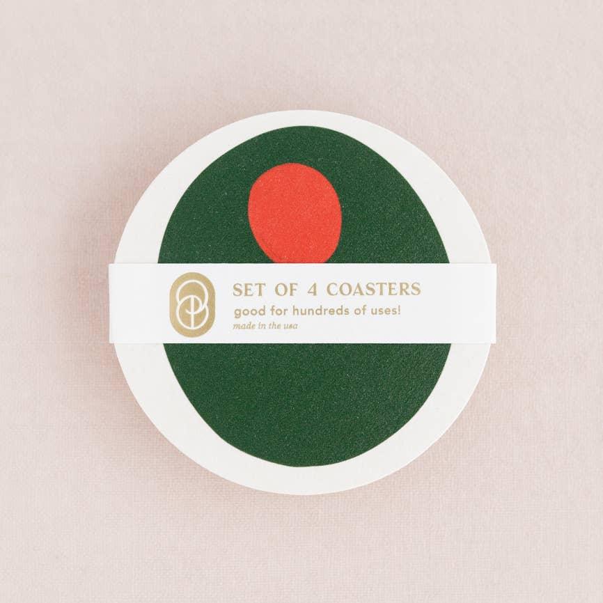 Pimento Olive Coasters