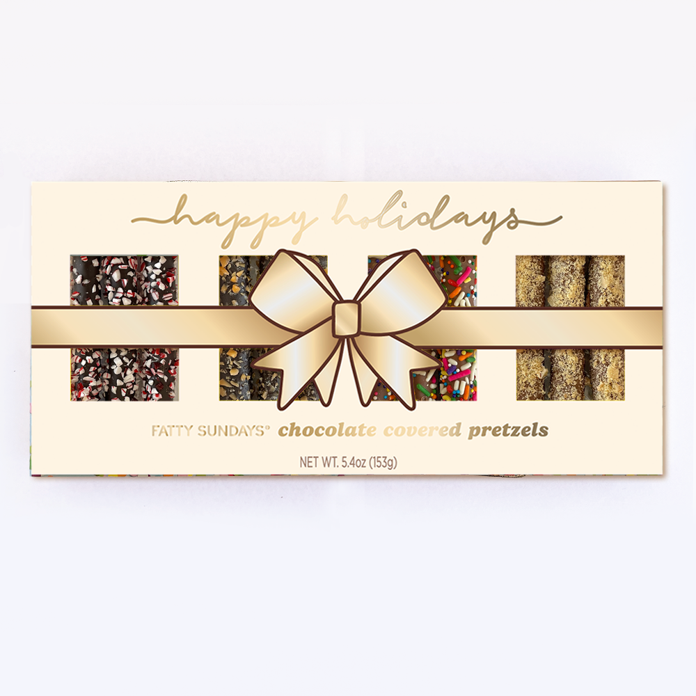 Happy Holidays Chocolate Covered Pretzel Gift Set