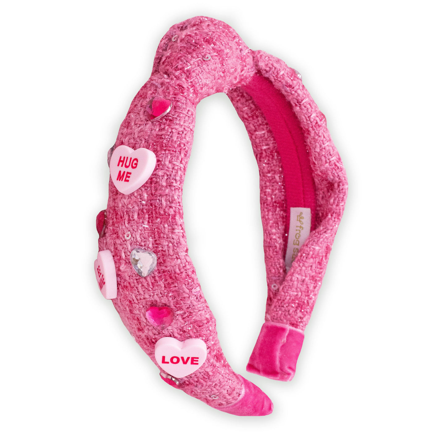 Candy Valentines Day Heart Knot Headband