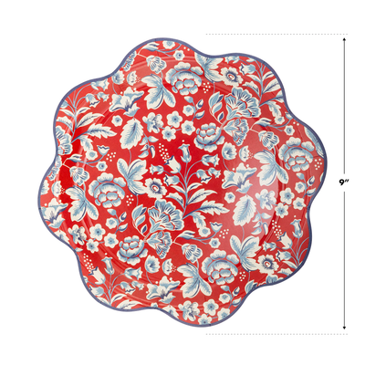 HAM1042 - Hamptons Floral Wave Paper Plate