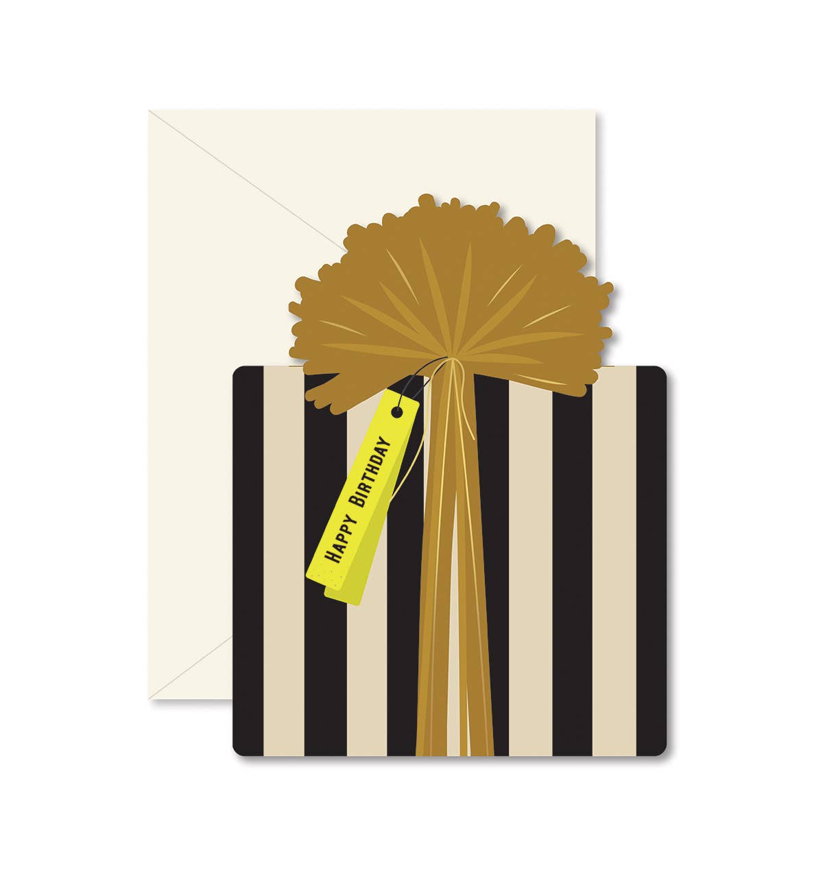 Black Stripe Birthday Gift Greeting Card