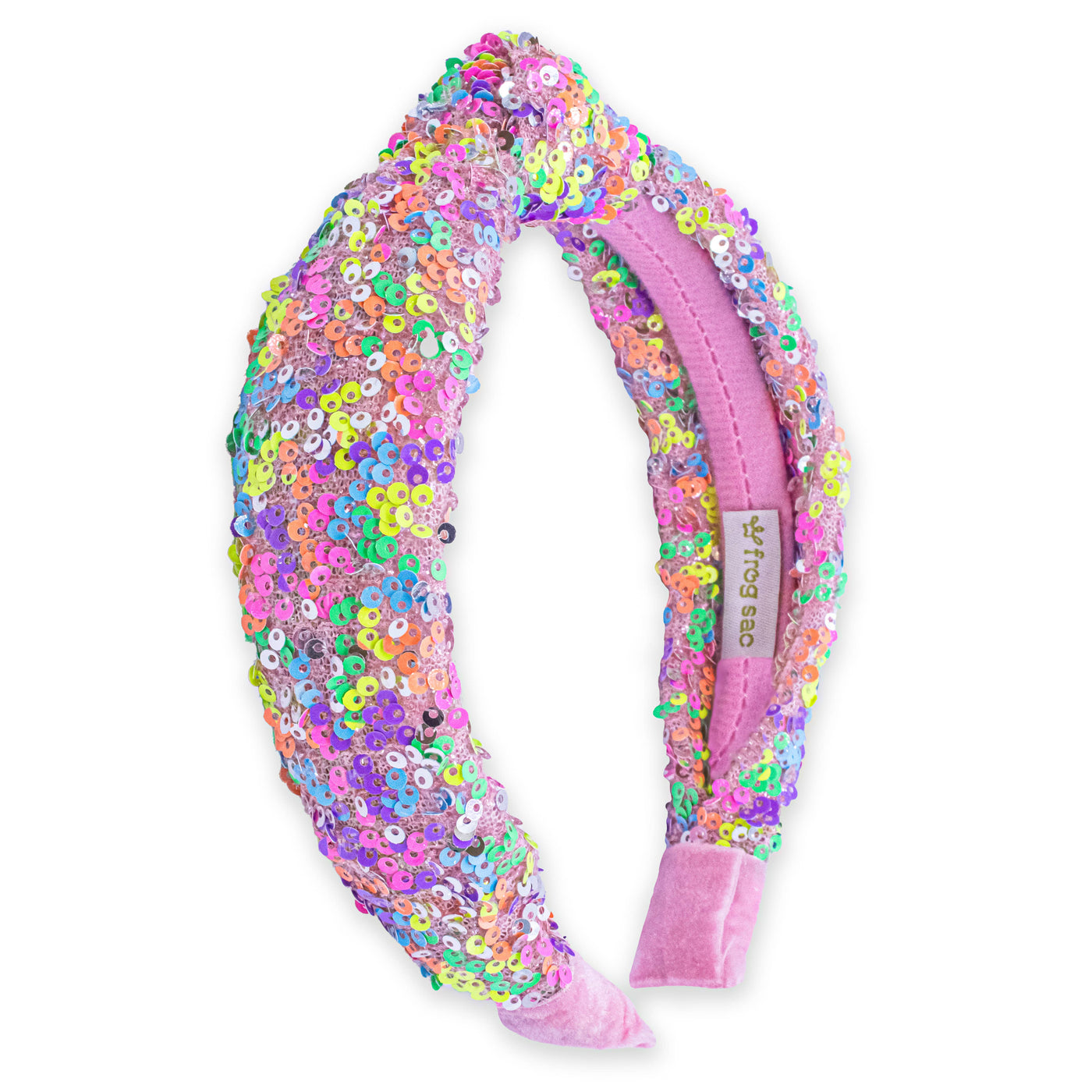 Sparkly Rainbow Sequin Knot Headband
