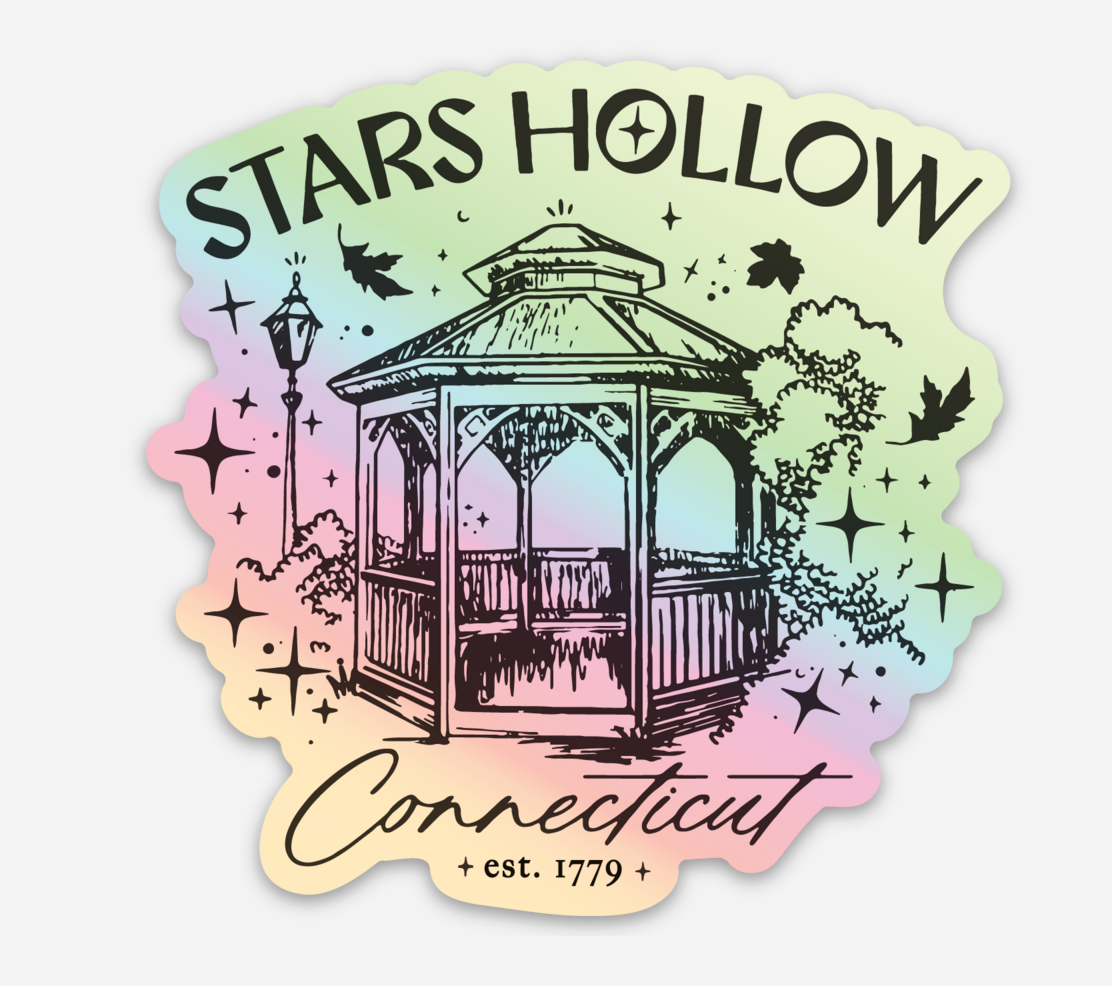 Stars Hollow Town Gazebo Holographic Sticker