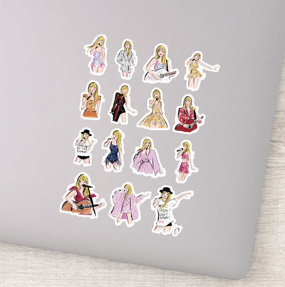 TS Eras Tour Outfits Sticker Sheet