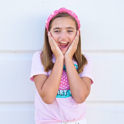 Candy Valentines Day Heart Knot Headband