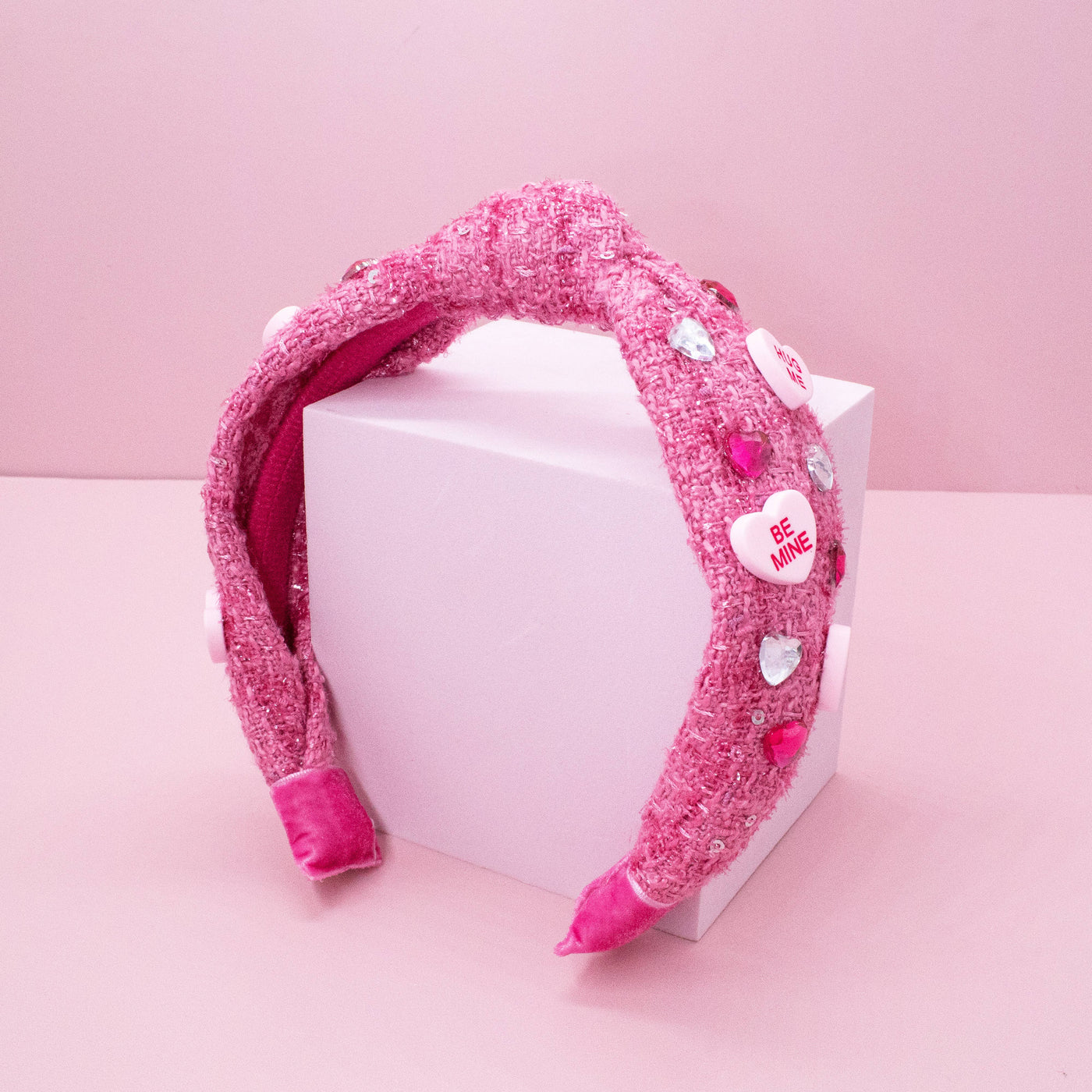 Candy Valentines Day Heart Knot Headband