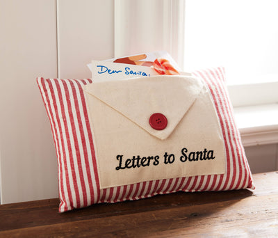 Letter To Santa Embroidered Pillow