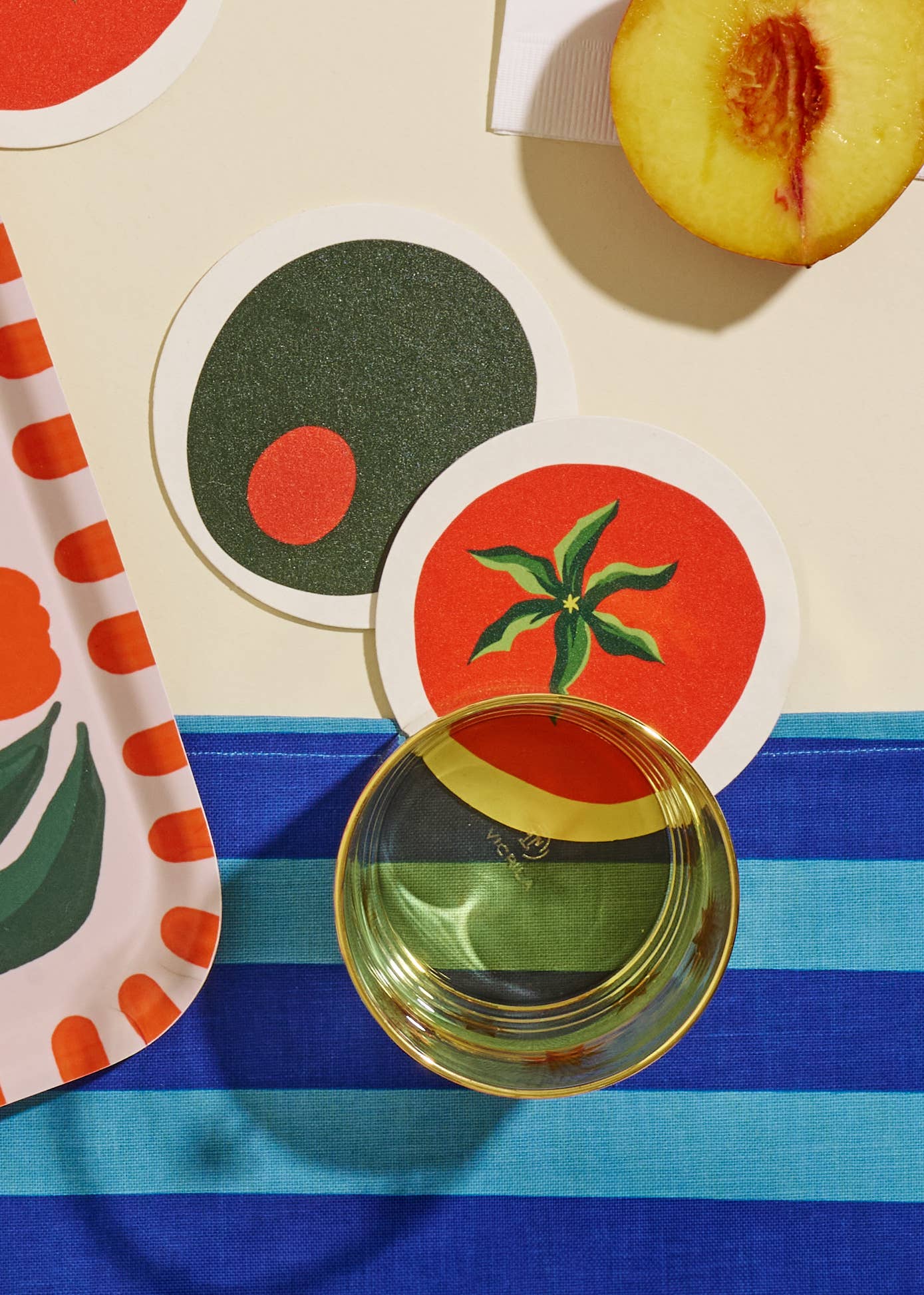 Pimento Olive Coasters