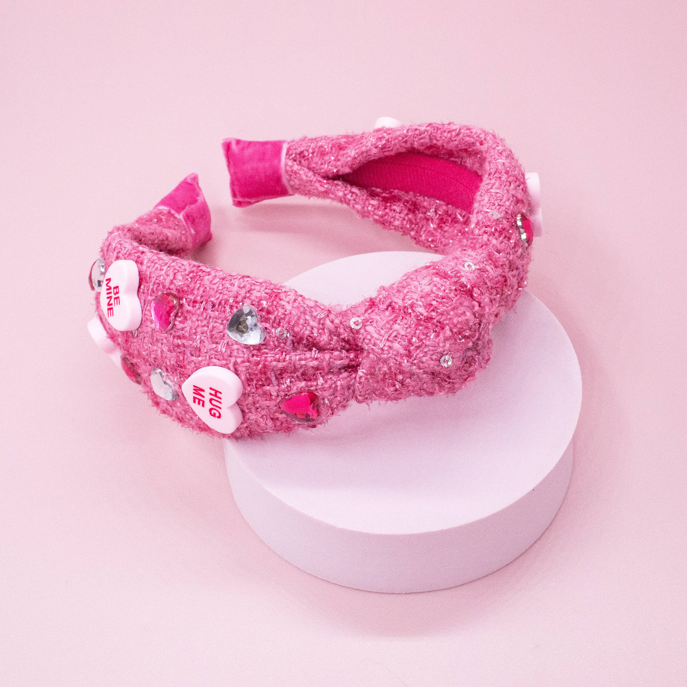 Candy Valentines Day Heart Knot Headband