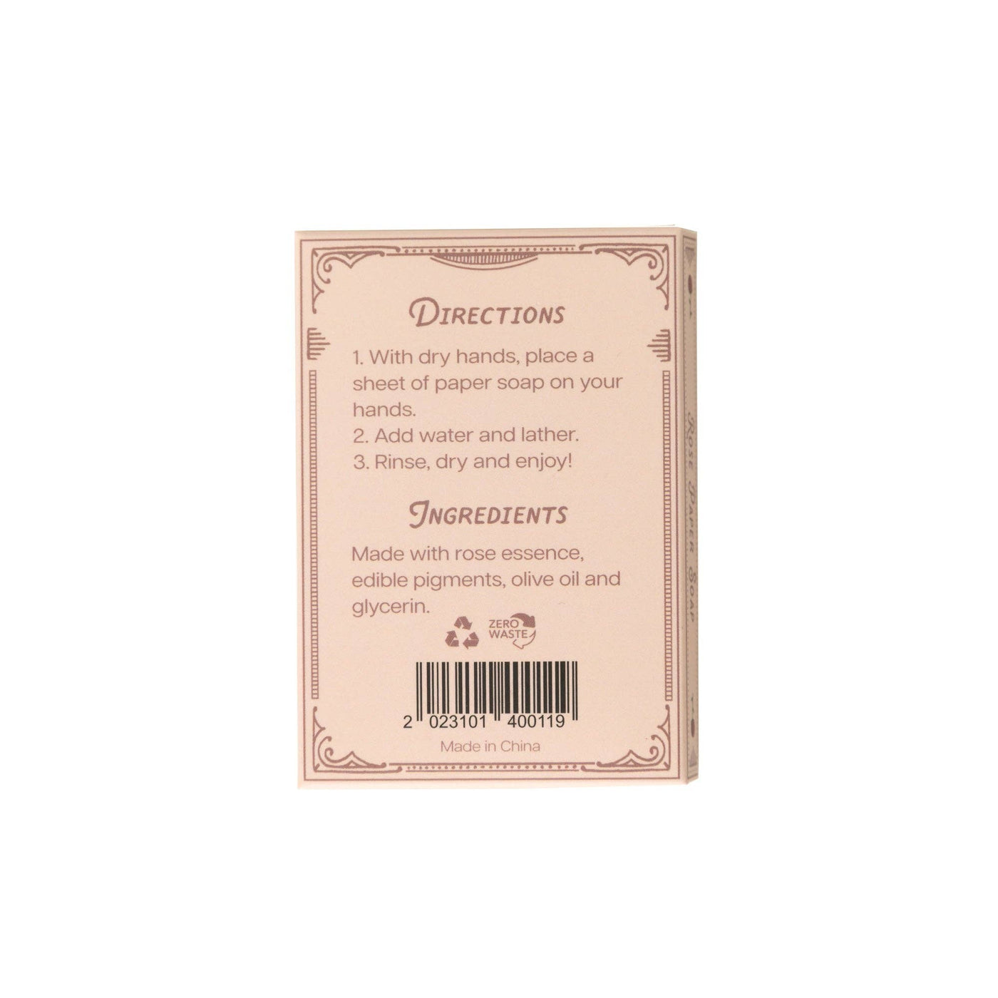 Rose Scent Paper Soap
