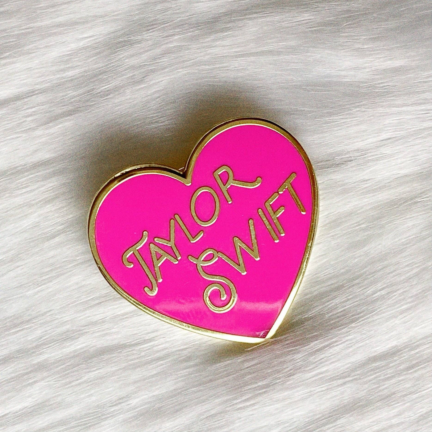 TS Pink Heart Enamel Pin