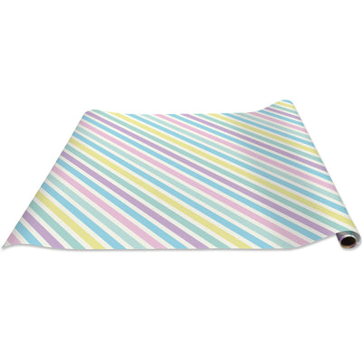 Pastel Striped Gift Wrap Roll