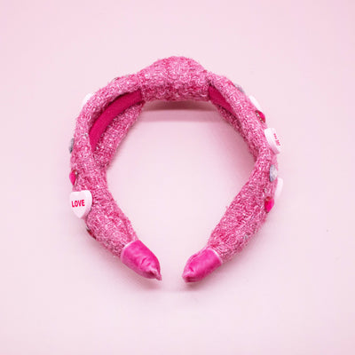 Candy Valentines Day Heart Knot Headband