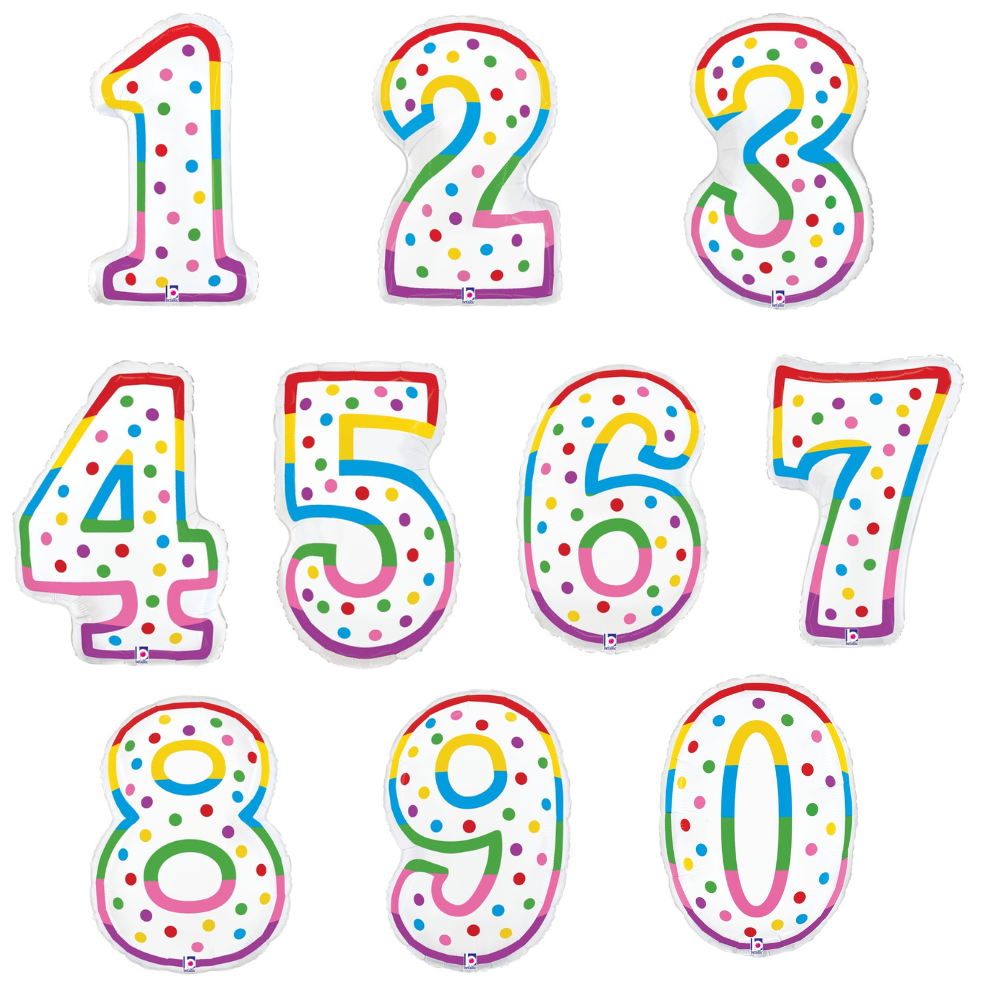 Birthday Candle Number Balloons