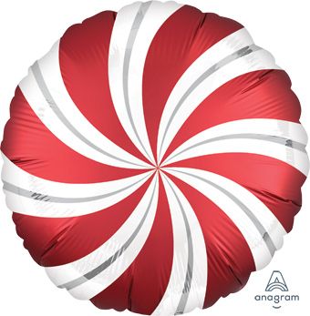 Red Peppermint Candy Balloon