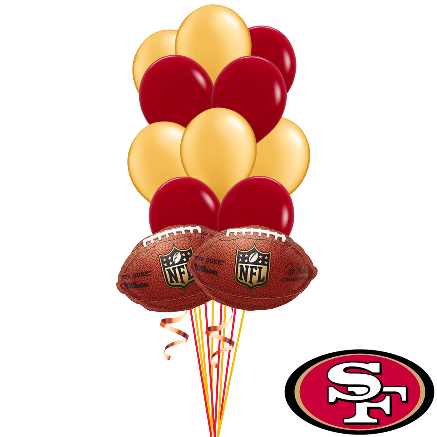 San Francisco 49ers Helium Balloon Bouquet