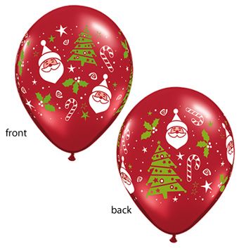 Santa & Christmas Printed Latex Balloon