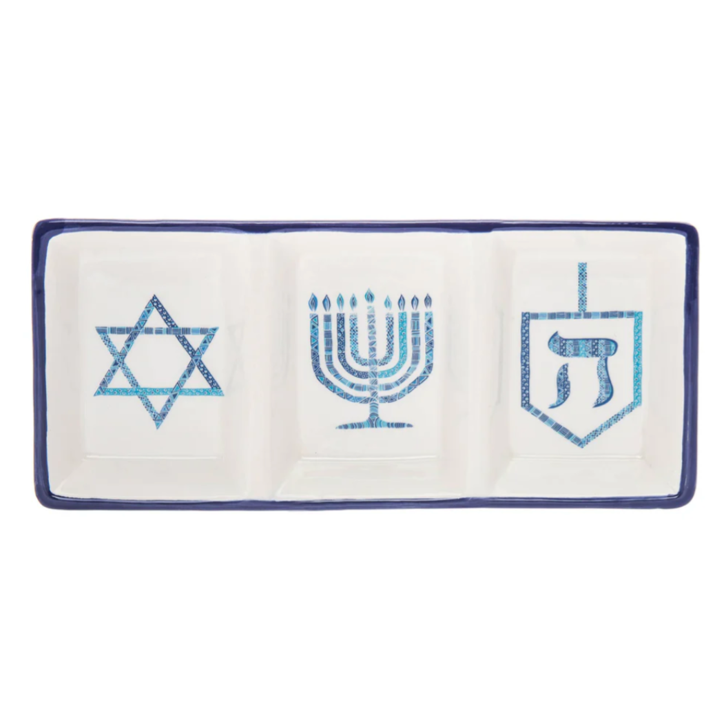 Chanukah 3 Section Tray