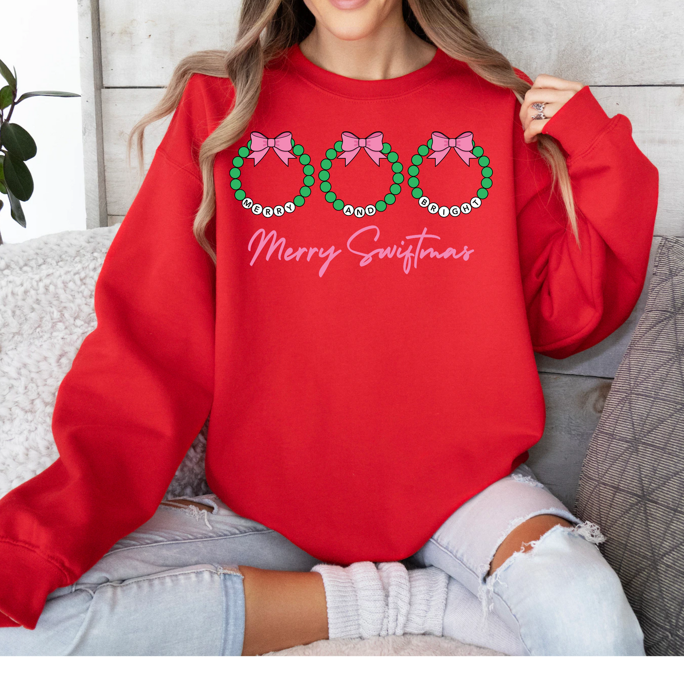 Red Swiftmas Crewneck