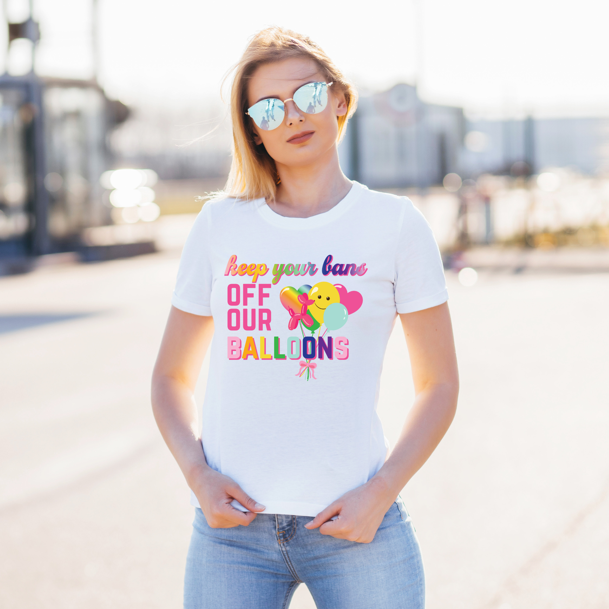 Keep Your Bans Off Our Balloons T-Shirt – Pink Flamingo Party Co.