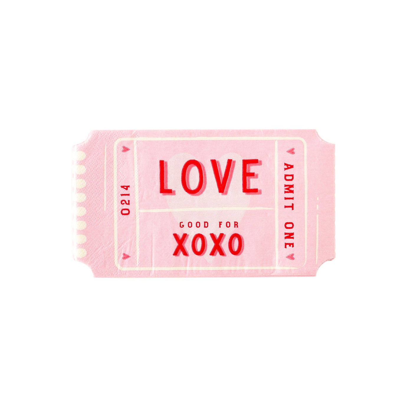 Love Ticket Paper Dinner Napkin