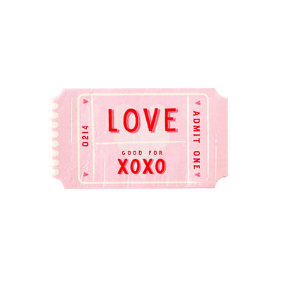 Love Ticket Paper Dinner Napkin