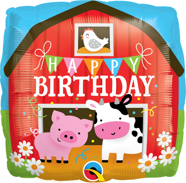 Barn Animals Birthday Balloon