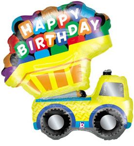 "Happy Birthday" Dump Truck Balloon