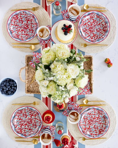 HAM1042 - Hamptons Floral Wave Paper Plate