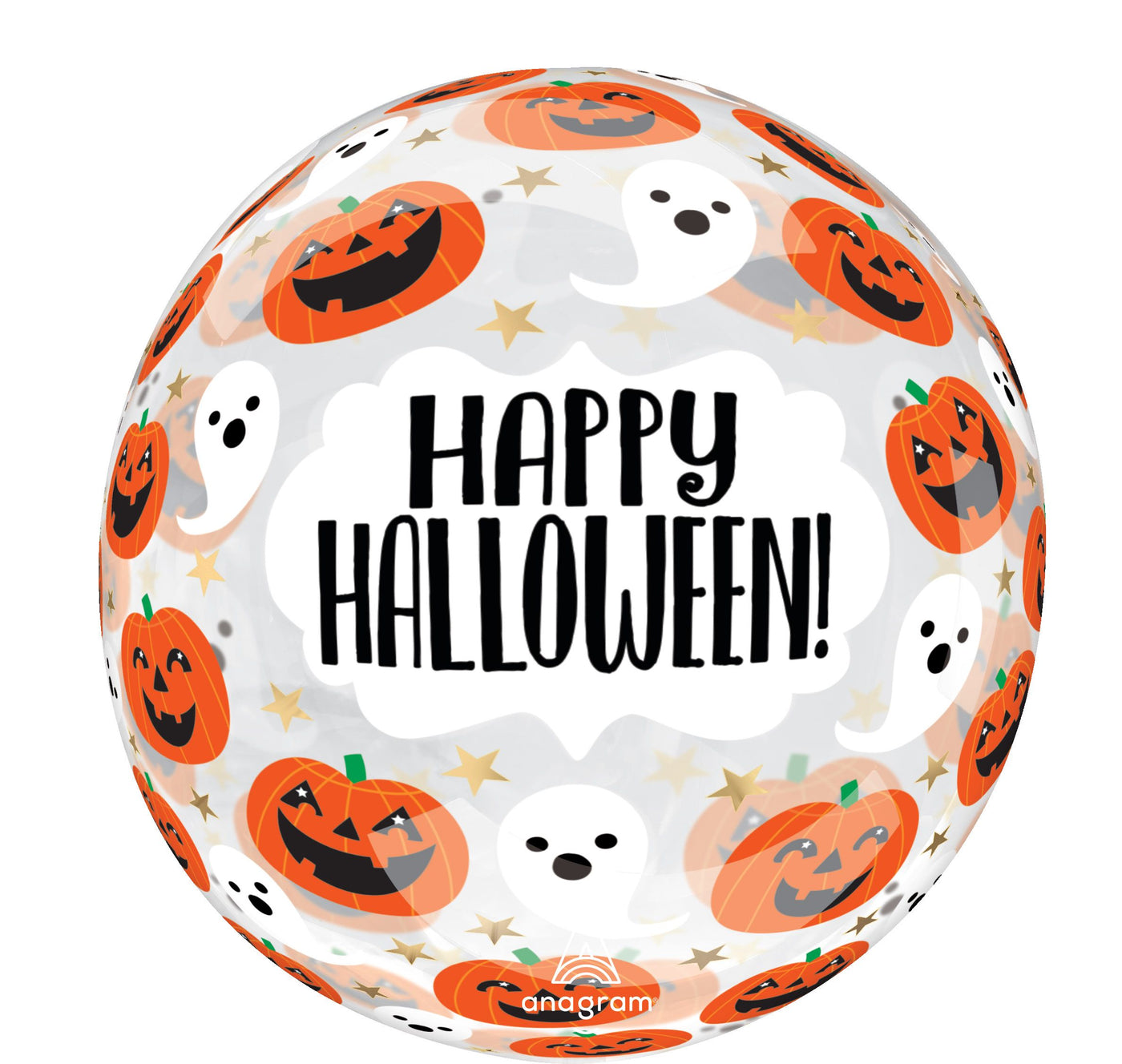 Clearz Printed Fun and Spooky Pumpkins and Ghosts Balloon