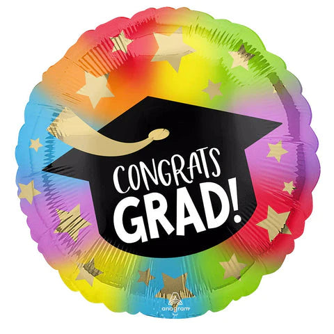 Colorful Congrats Grad Balloon