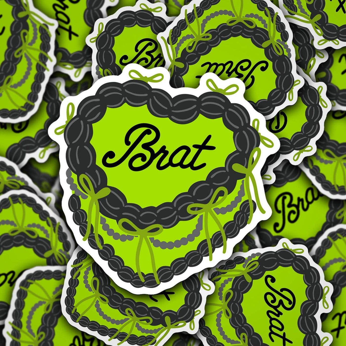 Green Brat Cake Vinyl Decal