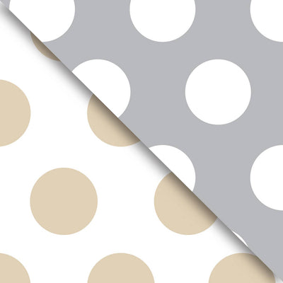 Gold & Silver Dot Gift Wrap - Roll