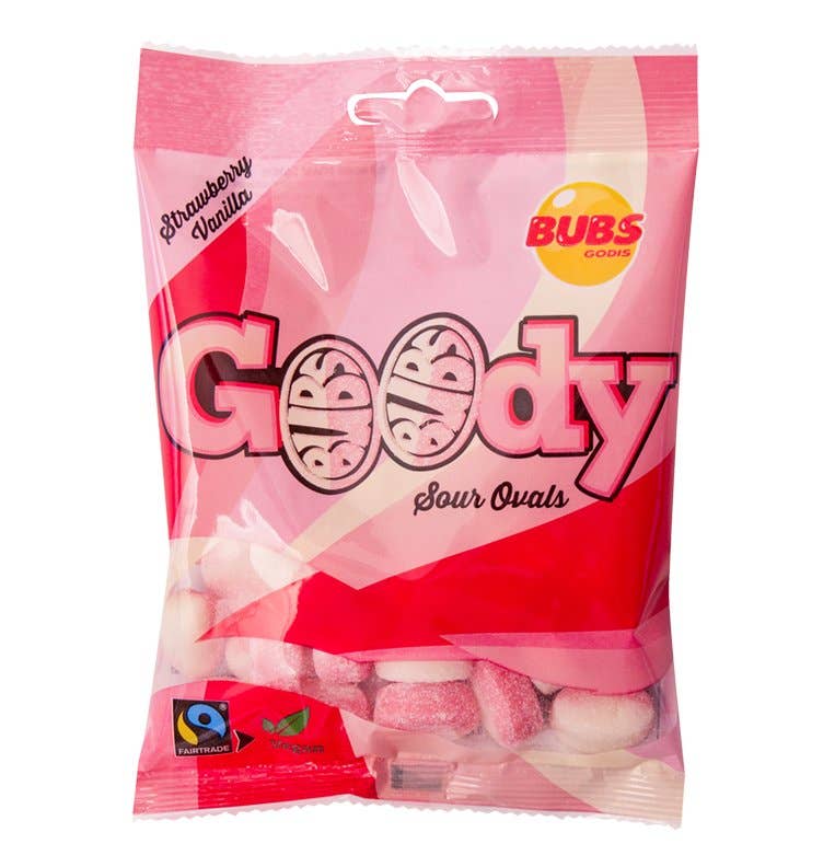 Bubs Sour Goody Strawberry Vanilla Ovals