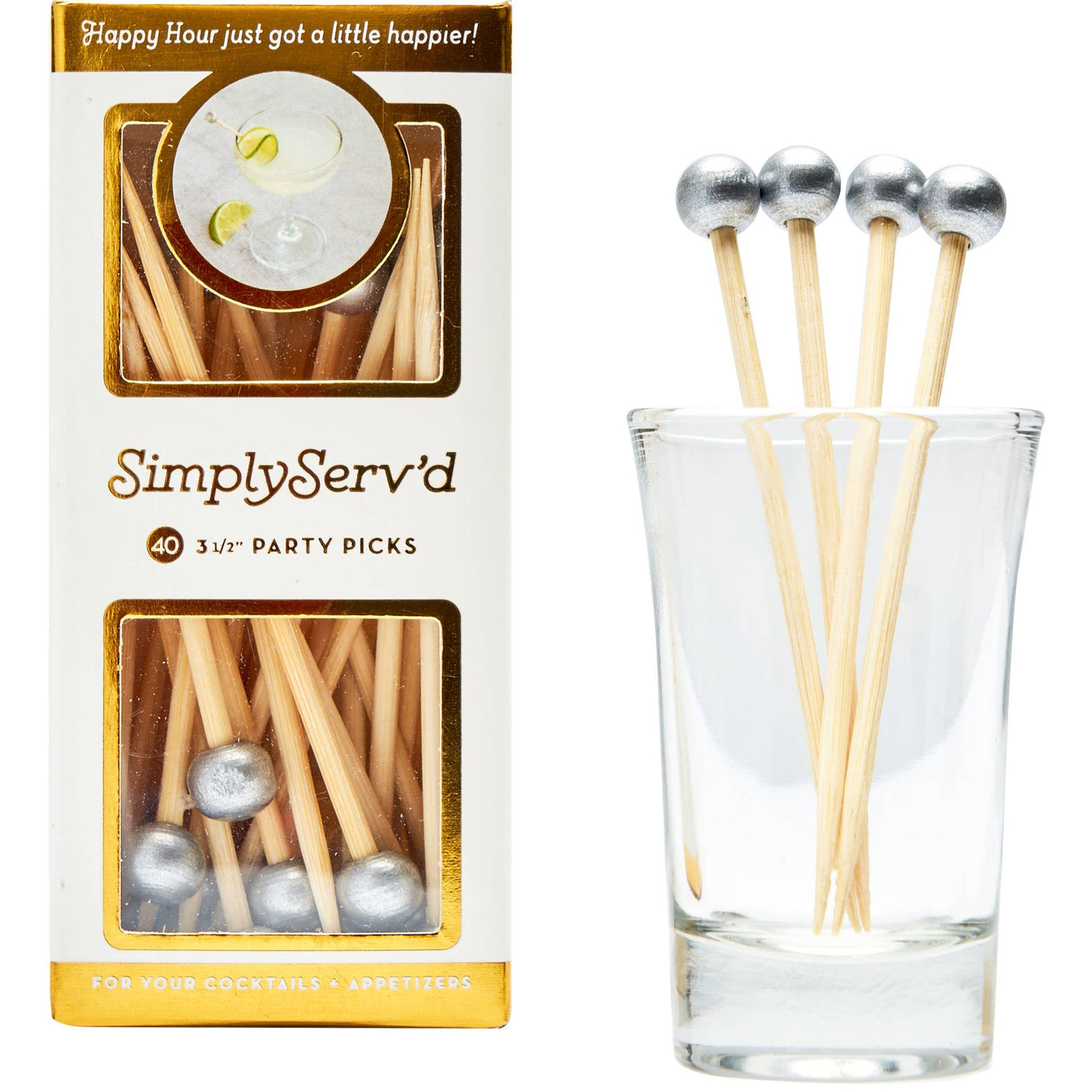 Party Pick Fancy Bamboo Toothpicks Small