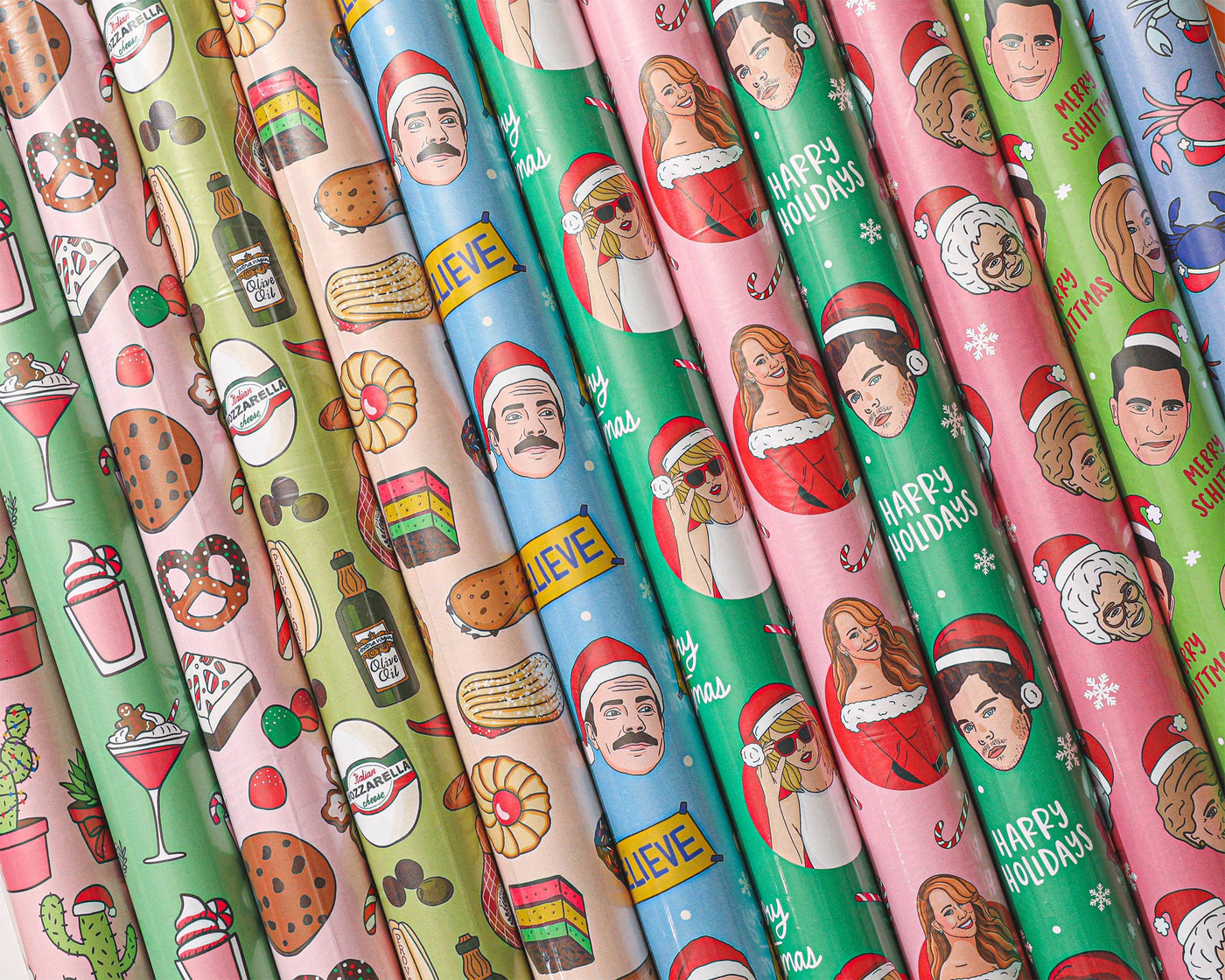 Golden Christmas Wrapping Paper