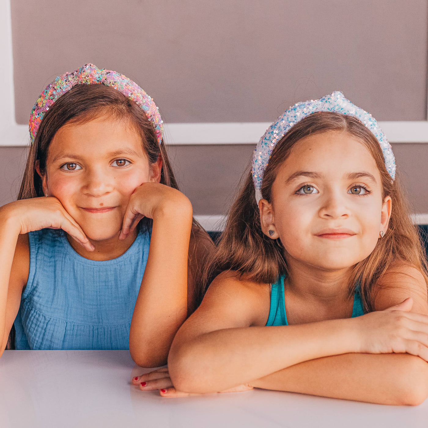 Sparkly Rainbow Sequin Knot Headband