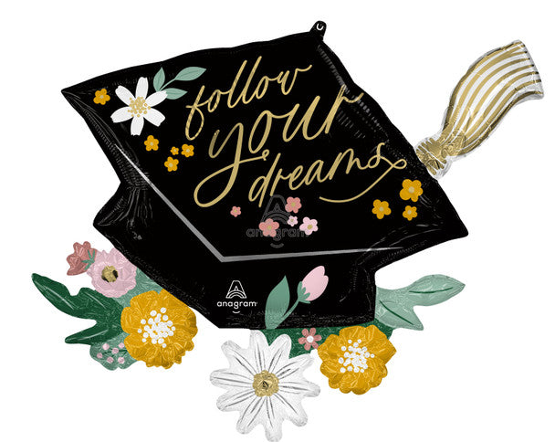 "Follow Your Dreams" Graduation Cap Balloon