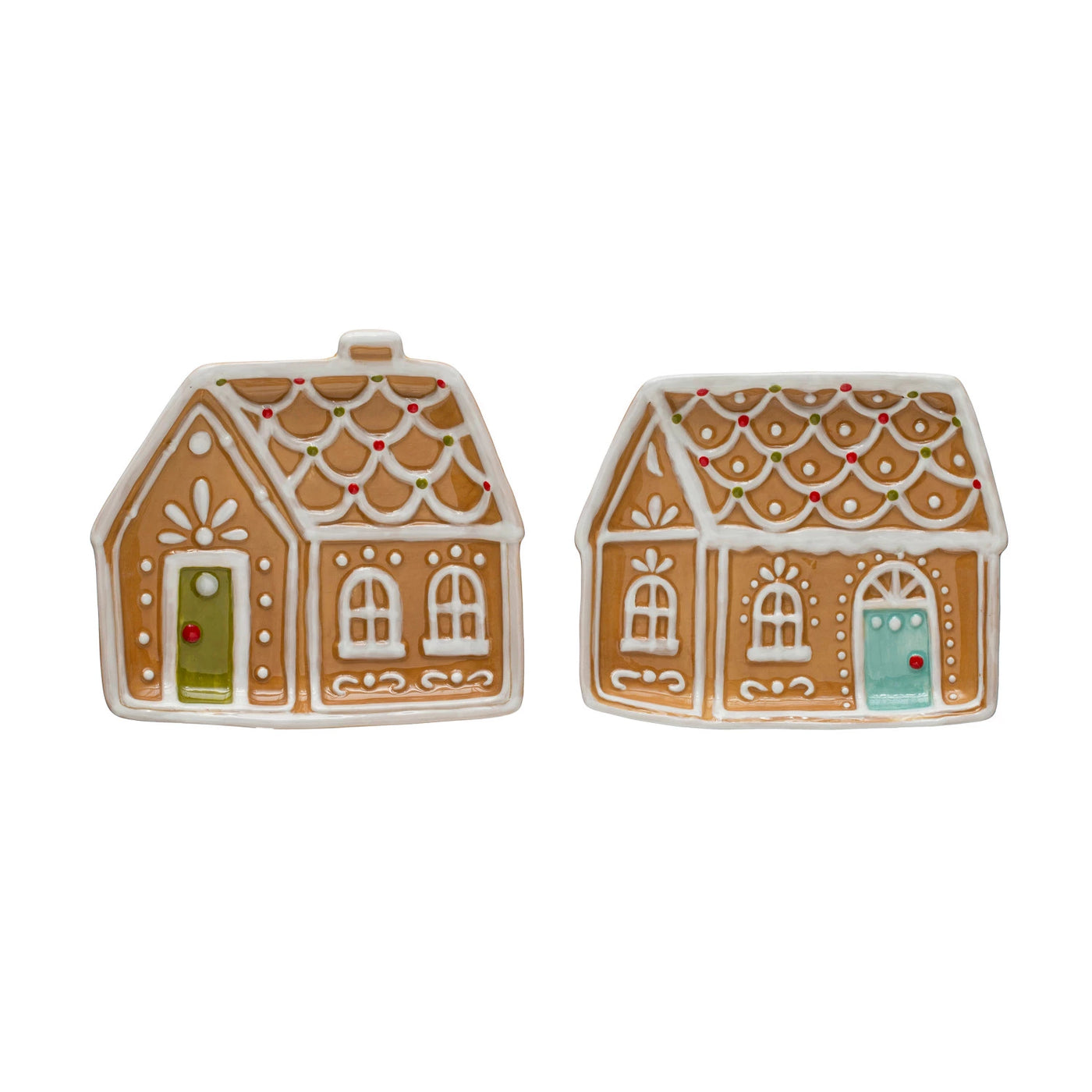 Ceramic Gingerbread House Shaped Plate