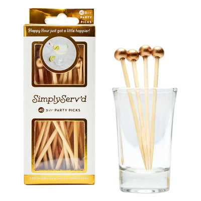 Party Pick Fancy Bamboo Toothpicks Small