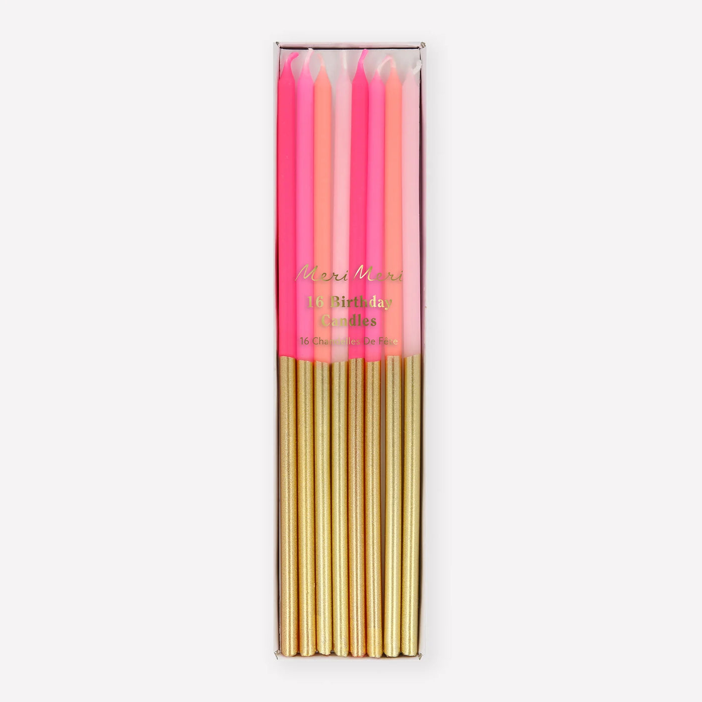 Gold Dipped Pink Candles
