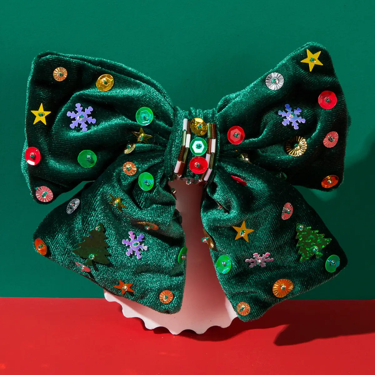 Sequined Velvet Short Christmas Bows